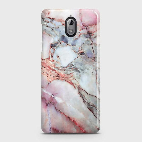 Nokia 3.1 Cover - Violet Sky Marble Trendy Printed Hard Case with Life Time Colors Guarantee