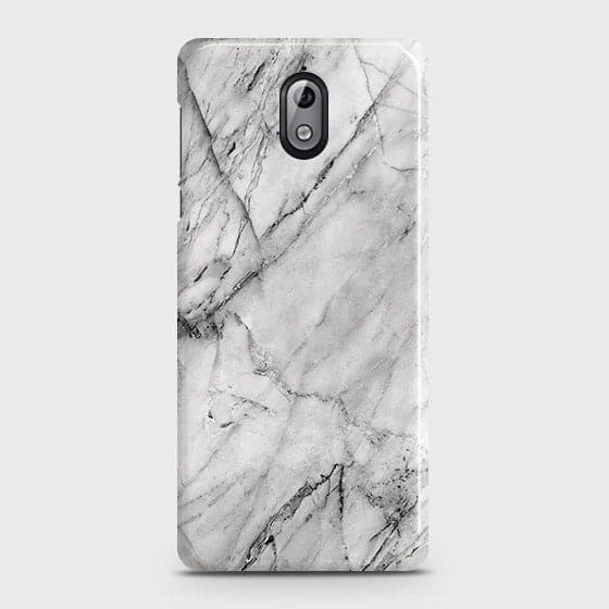 Nokia 3.1 Cover - Matte Finish - Trendy White Floor Marble Printed Hard Case with Life Time Colors Guarantee - D2