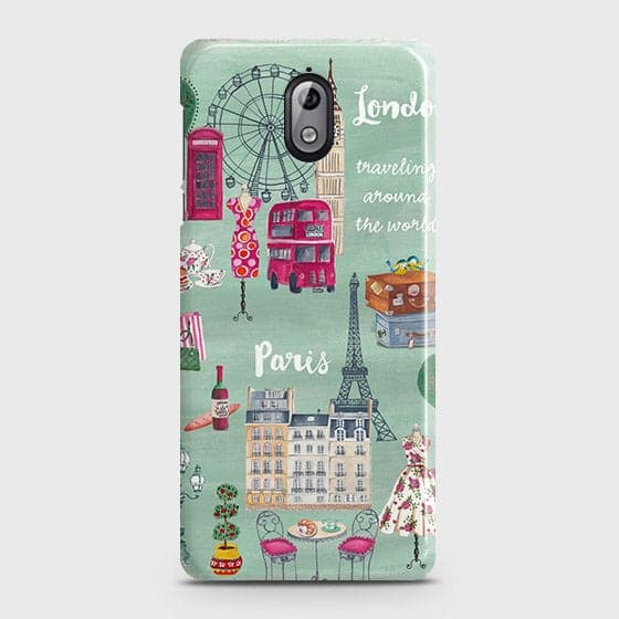 Nokia 3.1 Cover - Matte Finish - London, Paris, New York ModernPrinted Hard Case with Life Time Colors Guarantee