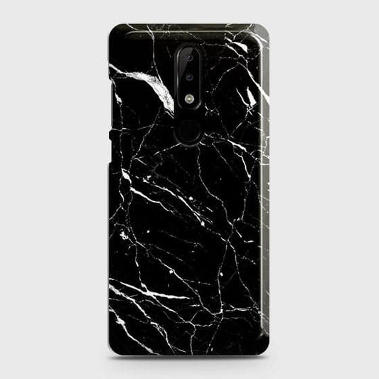 Nokia 5.1 Plus / Nokia X5 Cover - Trendy Black Marble Printed Hard Case with Life Time Colors Guarantee