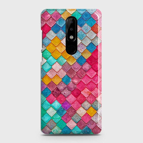 Nokia 5.1 Plus / Nokia X5 Cover - Chic Colorful Mermaid Printed Hard Case with Life Time Colors Guarantee