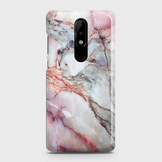 Nokia 5.1 Plus / Nokia X5 Cover - Violet Sky Marble Trendy Printed Hard Case with Life Time Colors Guarantee b-68