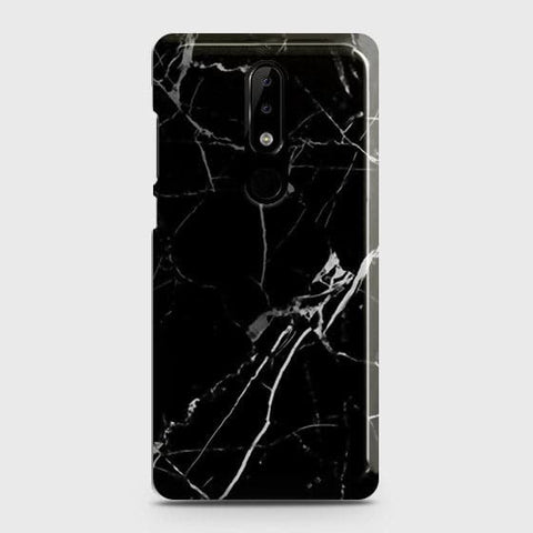 Nokia 5.1 Plus / Nokia X5 Cover - Black Modern Classic Marble Printed Hard Case with Life Time Colors Guarantee