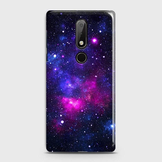 Nokia 7.1 Cover - Dark Galaxy Stars Modern Printed Hard Case with Life Time Colors Guarantee