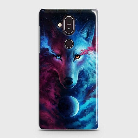 Nokia 8.1 Cover - Infinity Wolf Trendy Printed Hard Case with Life Time Colors Guarantee