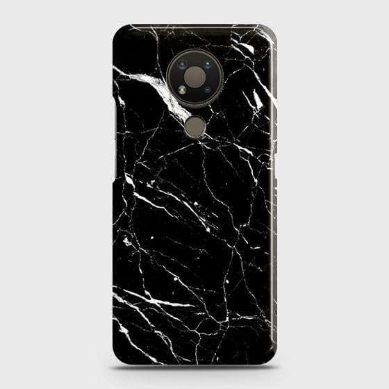 Nokia 3.4 Cover - Trendy Black Marble Printed Hard Case with Life Time Colors Guarantee ( Fast Delivery )
