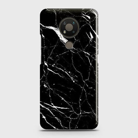 Nokia 3.4 Cover - Trendy Black Marble Printed Hard Case with Life Time Colors Guarantee ( Fast Delivery )