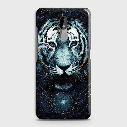 Nokia 3.2 Cover - Vintage Galaxy Tiger Printed Hard Case with Life Time Colors Guarantee