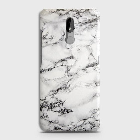 Nokia 3.2 Cover - Matte Finish - Trendy Mysterious White Marble Printed Hard Case with Life Time Colors Guarantee B (33) 1