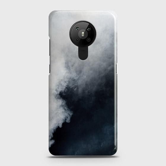 Nokia 5.3 Cover - Matte Finish - Trendy Misty White and Black Marble Printed Hard Case with Life Time Colors Guarantee