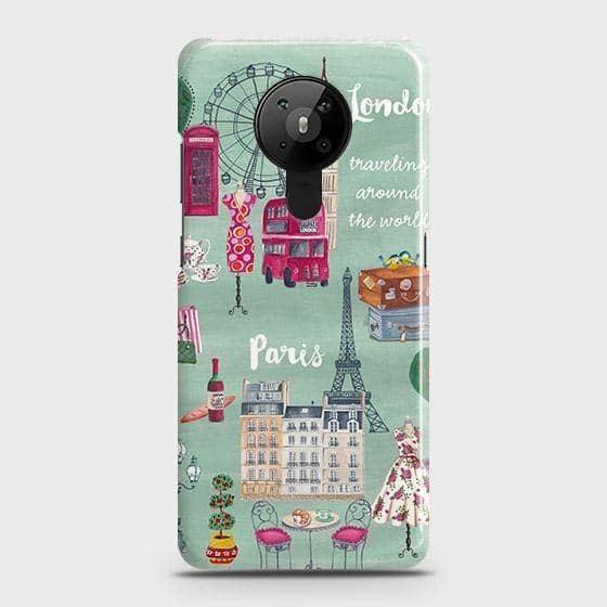Nokia 5.3 Cover - Matte Finish - London, Paris, New York ModernPrinted Hard Case with Life Time Colors Guarantee b63