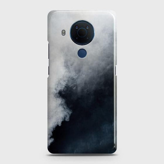 Nokia 5.4 Cover - Matte Finish - Trendy Misty White and Black Marble Printed Hard Case with Life Time Colors Guarantee