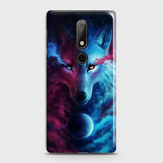 Nokia 6.1 Plus Cover - Infinity Wolf Trendy Printed Hard Case with Life Time Colors Guarantee ( Fast Delivery )