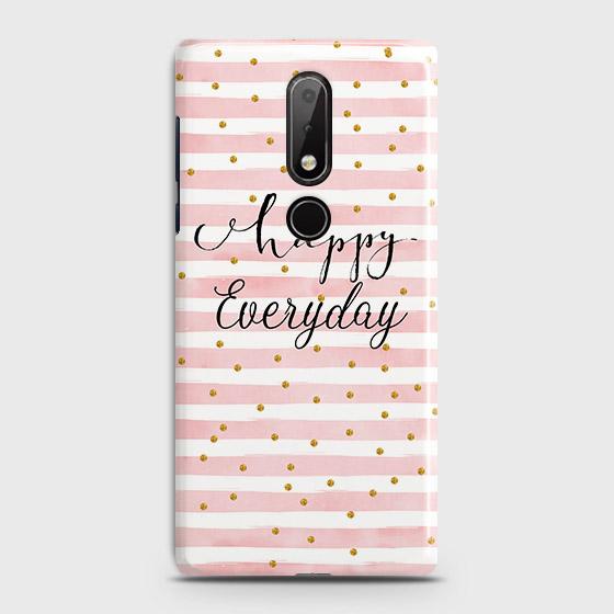 Nokia 6.1 Plus Cover - Trendy Happy Everyday Printed Hard Case with Life Time Colors Guarantee(1)