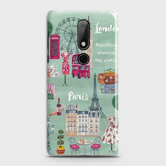 Nokia 6.1 Plus Cover - Matte Finish - London, Paris, New York ModernPrinted Hard Case with Life Time Colors Guarantee