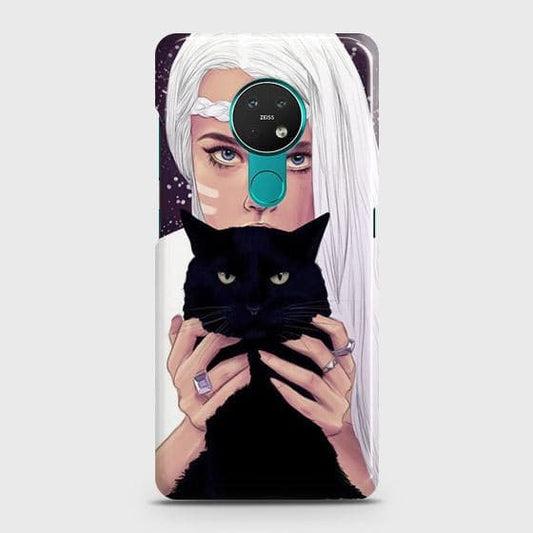 Nokia 6.2 Cover - Trendy Wild Black Cat Printed Hard Case with Life Time Colors Guarantee