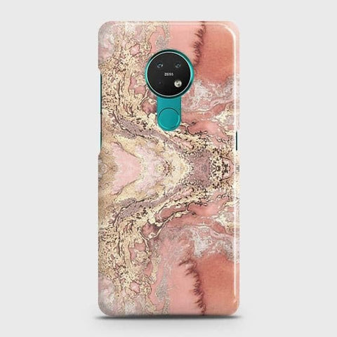 Nokia 6.2 Cover - Trendy Chic Rose Gold Marble Printed Hard Case with Life Time Colors Guarantee