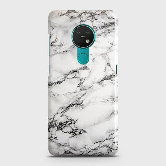Nokia 6.2 Cover - Matte Finish - Trendy Mysterious White Marble Printed Hard Case with Life Time Colors Guarantee