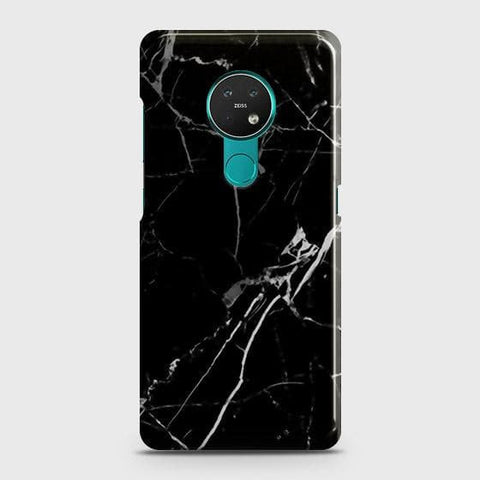 Nokia 6.2 Cover - Black Modern Classic Marble Printed Hard Case with Life Time Colors Guarantee