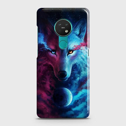 Nokia 7.2 Cover - Infinity Wolf Trendy Printed Hard Case with Life Time Colors Guarantee