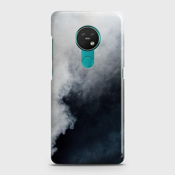 Nokia 7.2 Cover - Matte Finish - Trendy Misty White and Black Marble Printed Hard Case with Life Time Colors Guarantee
