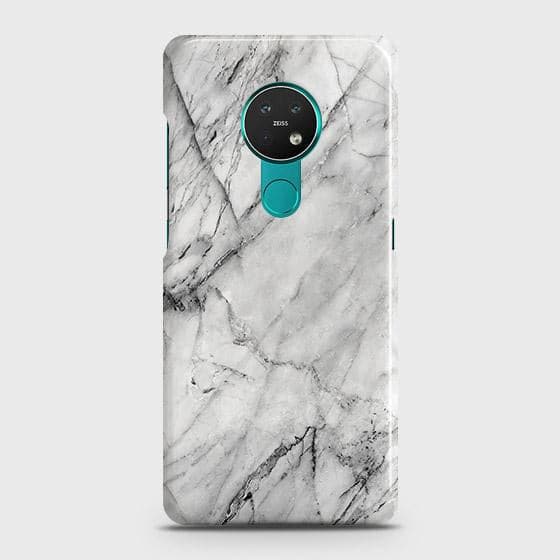 Nokia 7.2 Cover - Matte Finish - Trendy White Floor Marble Printed Hard Case with Life Time Colors Guarantee