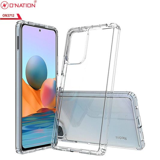 Xiaomi Redmi Note 10 Pro Max Cover  - ONation Crystal Series - Premium Quality Clear Case No Yellowing Back With Smart Shockproof Cushions