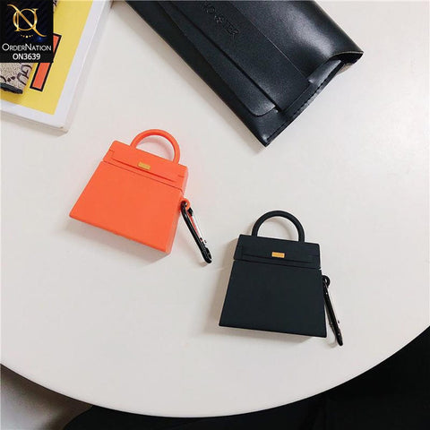 Apple Airpods 1 / 2 Cover - Orange - New Girlish Handbag Soft Silicone Airpods Case