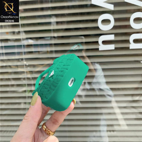Apple Airpods Pro Cover - Green - New Stylish Handbag Soft Silicone Airpods Case