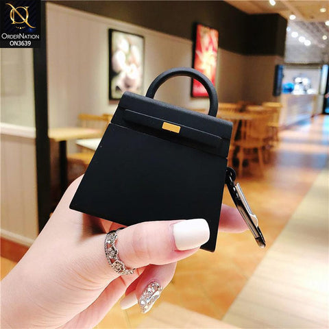 Apple Airpods 3rd Gen 2021 Cover - Balck - New Girlish Handbag Soft Silicone Airpods Case