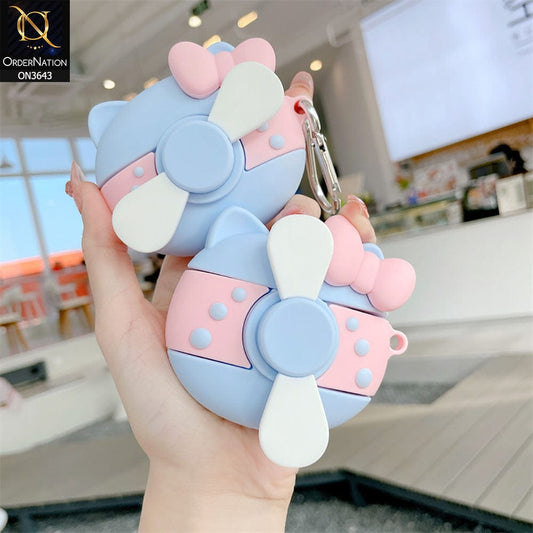 Airpods Pro Cover - Blue - New Trending 3D Cartoon Fan Soft Silicone Airpods Case