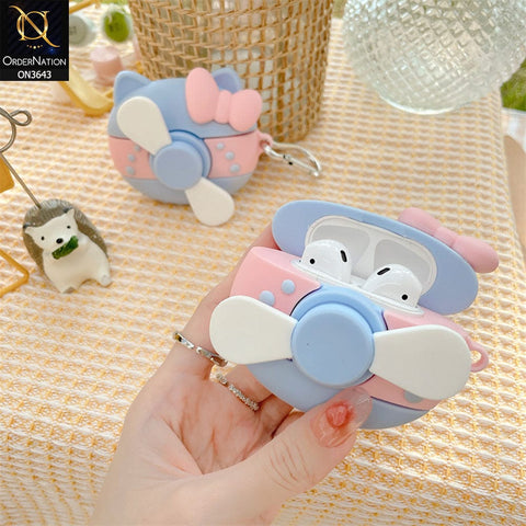 Airpods Pro Cover - Blue - New Trending 3D Cartoon Fan Soft Silicone Airpods Case