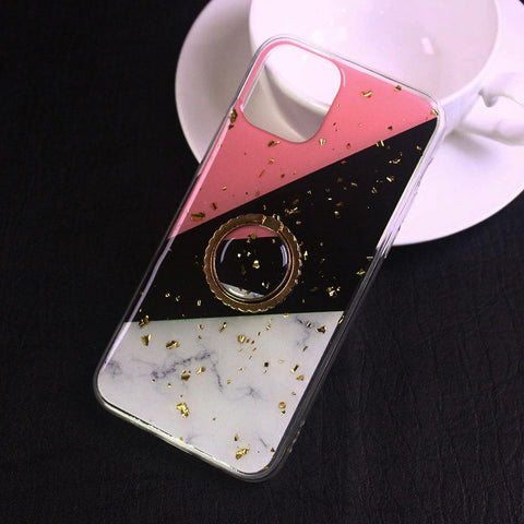 iPhone 11 Pro Cover - Design 3 - New Stylish Colorful Marble 3D Foil Design Case with Ring Holder