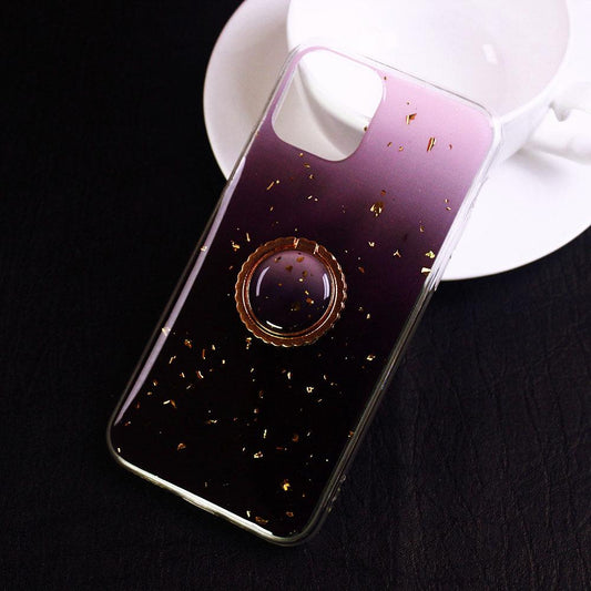 iPhone 11 Pro Cover - Design 4 - New Stylish Colorful Marble 3D Foil Design Case with Ring Holder