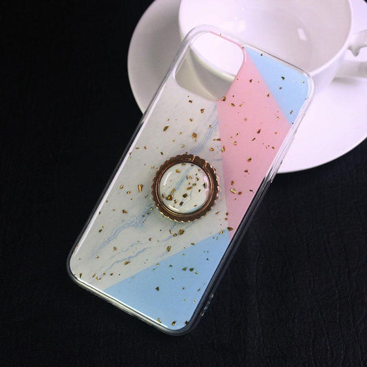 iPhone 11 Pro Cover - Design 5 - New Stylish Colorful Marble 3D Foil Design Case with Ring Holder