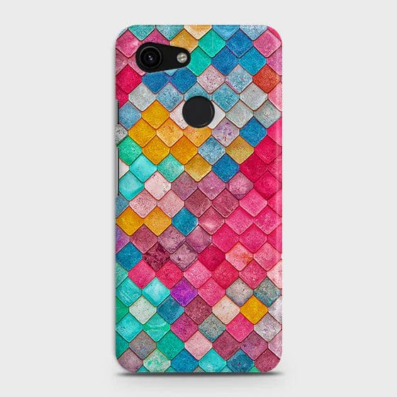 Google Pixel 3a Cover - Matte Finish - Chic Colorful Mermaid Printed Hard Case with Life Time Colors Guarantee