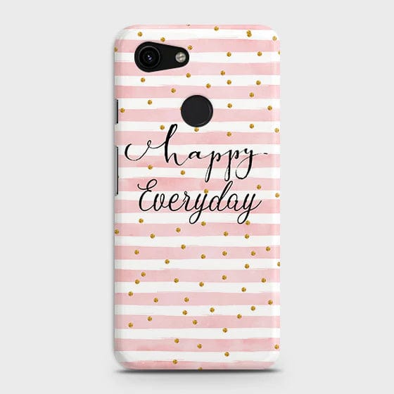 Google Pixel 3a Cover - Matte Finish - Trendy Happy Everyday Printed Hard Case with Life Time Colors Guarantee