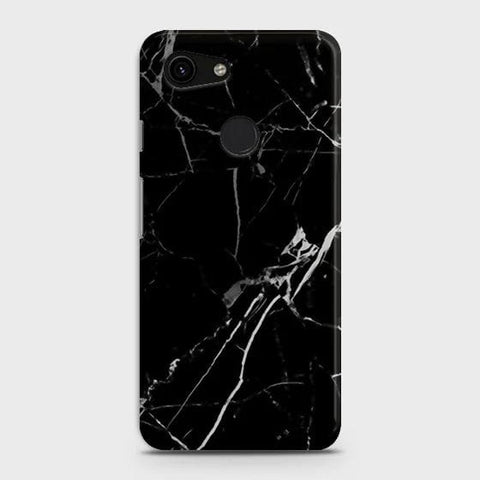 Google Pixel 3a Cover - Matte Finish - Black Modern Classic Marble Printed Hard Case with Life Time Colors Guarantee