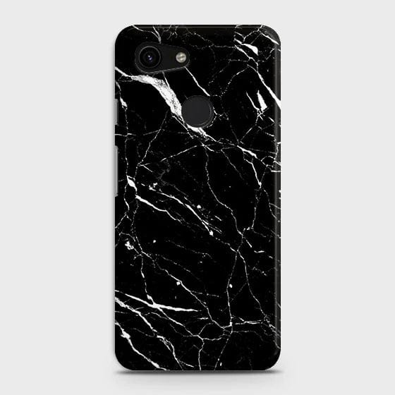 Google Pixel 3a XL Cover - Matte Finish - Trendy Black Marble Printed Hard Case with Life Time Colors Guarantee