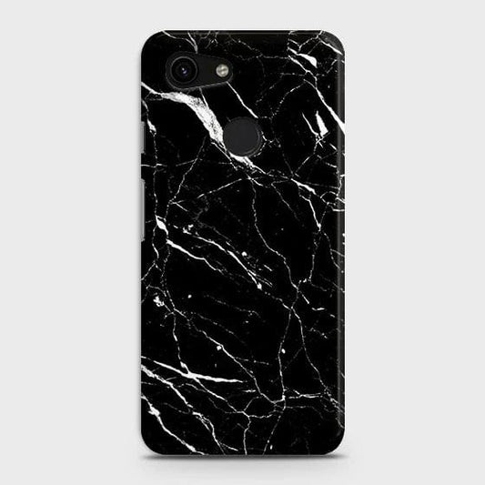Google Pixel 3a XL Cover - Matte Finish - Trendy Black Marble Printed Hard Case with Life Time Colors Guarantee