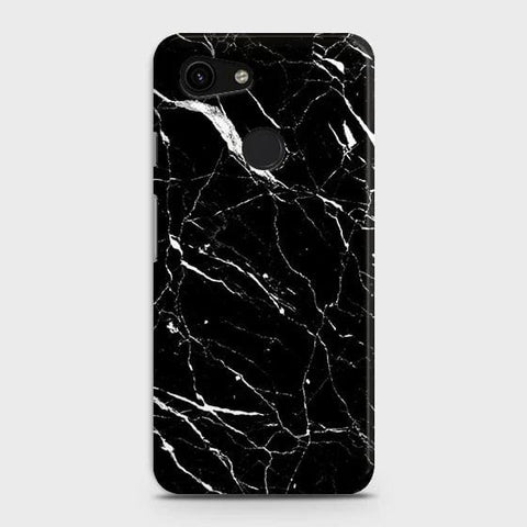 Google Pixel 3a XL Cover - Matte Finish - Trendy Black Marble Printed Hard Case with Life Time Colors Guarantee