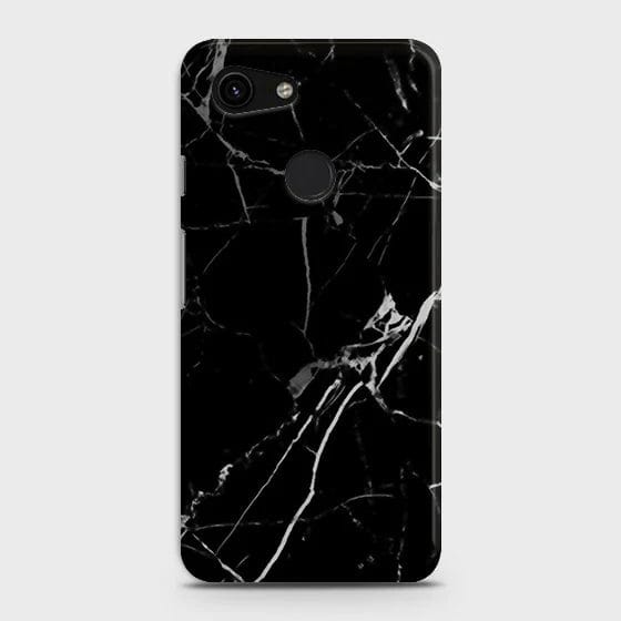 Google Pixel 3a XL Cover - Matte Finish - Black Modern Classic Marble Printed Hard Case with Life Time Colors Guarantee