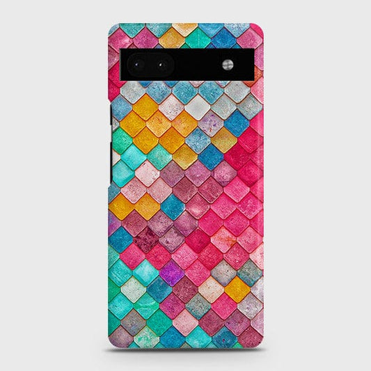 Google Pixel 6a Cover - Chic Colorful Mermaid Printed Hard Case with Life Time Colors Guarantee