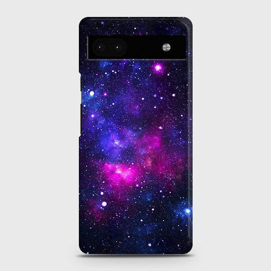 Google Pixel 6a Cover - Dark Galaxy Stars Modern Printed Hard Case with Life Time Colors Guarantee
