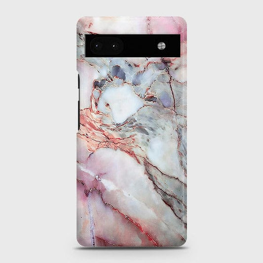 Google Pixel 6a Cover - Violet Sky Marble Trendy Printed Hard Case with Life Time Colors Guarantee