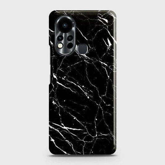 Infinix Hot 11s Cover - Trendy Black Marble Printed Hard Case with Life Time Colors Guarantee