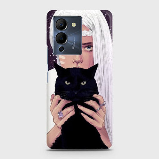 Infinix Note 12 G96 Cover - Trendy Wild Black Cat Printed Hard Case with Life Time Colors Guarantee