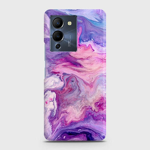 Infinix Note 12 G96 Cover - Chic Blue Liquid Marble Printed Hard Case with Life Time Colors Guarantee