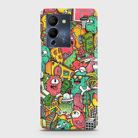 Infinix Note 12 G96 Cover - Matte Finish - Candy Colors Trendy Sticker Collage Printed Hard Case with Life Time Colors Guarantee