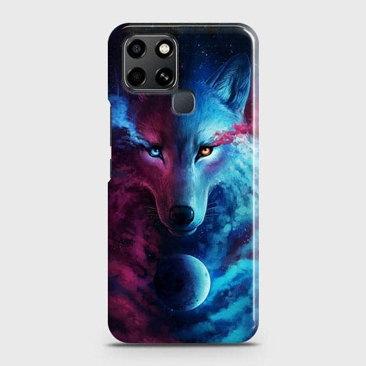 Infinix Smart 6 Cover - Infinity Wolf Trendy Printed Hard Case with Life Time Colors Guarantee